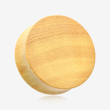 A Pair of Jackfruit Wood Double Flared Plug-Yellow